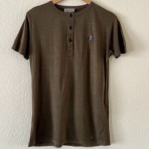 Vivienne Westwood Man Olive 3 Button Wool Henley